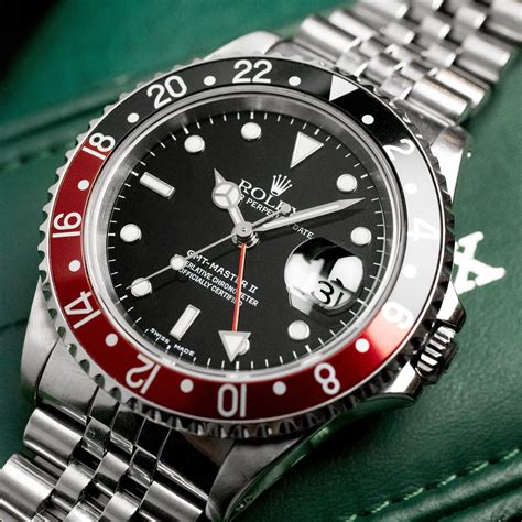 rolex gmt 2 coke bezel|Rolex Coke gmt for sale.